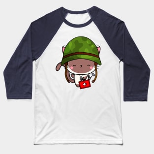 Medic White Cat Baseball T-Shirt